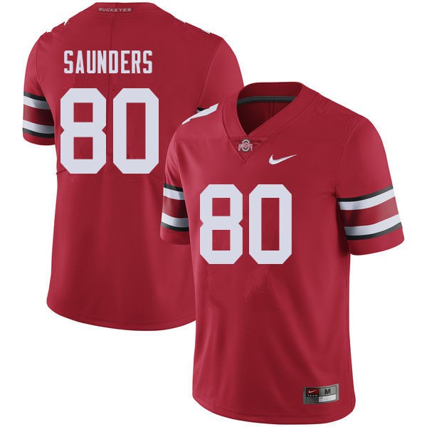 Ohio State Buckeyes #80 C.J. Saunders Men Stitched Jersey Red